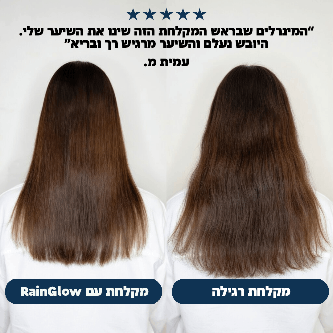 RainGlow | ראש מקלחת עם פילטר ומינרלים למים נקיים יותר עבור העור והשיער
