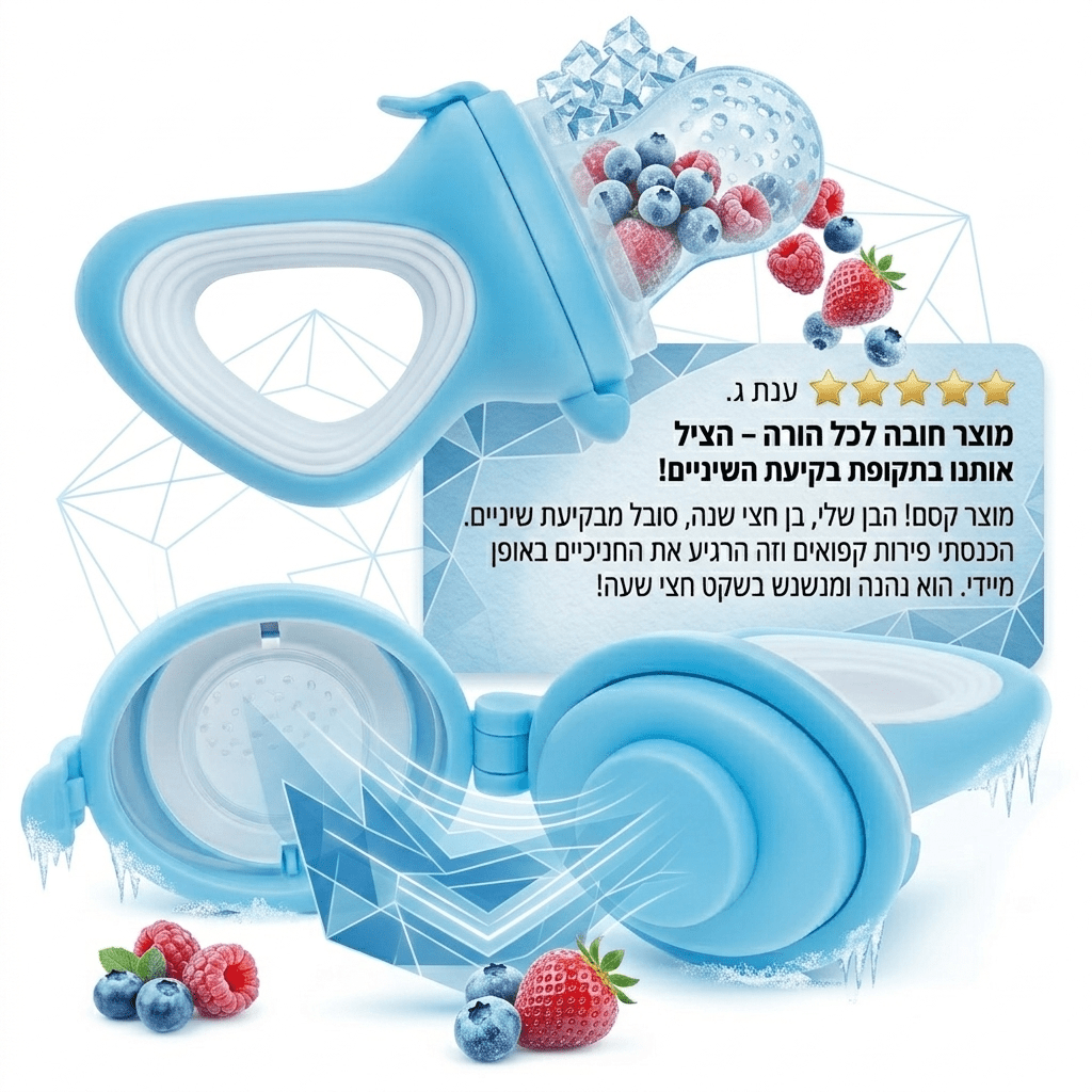 BabyFresh™ – מוצץ פירות סיליקון בטיחותי לתינוקות