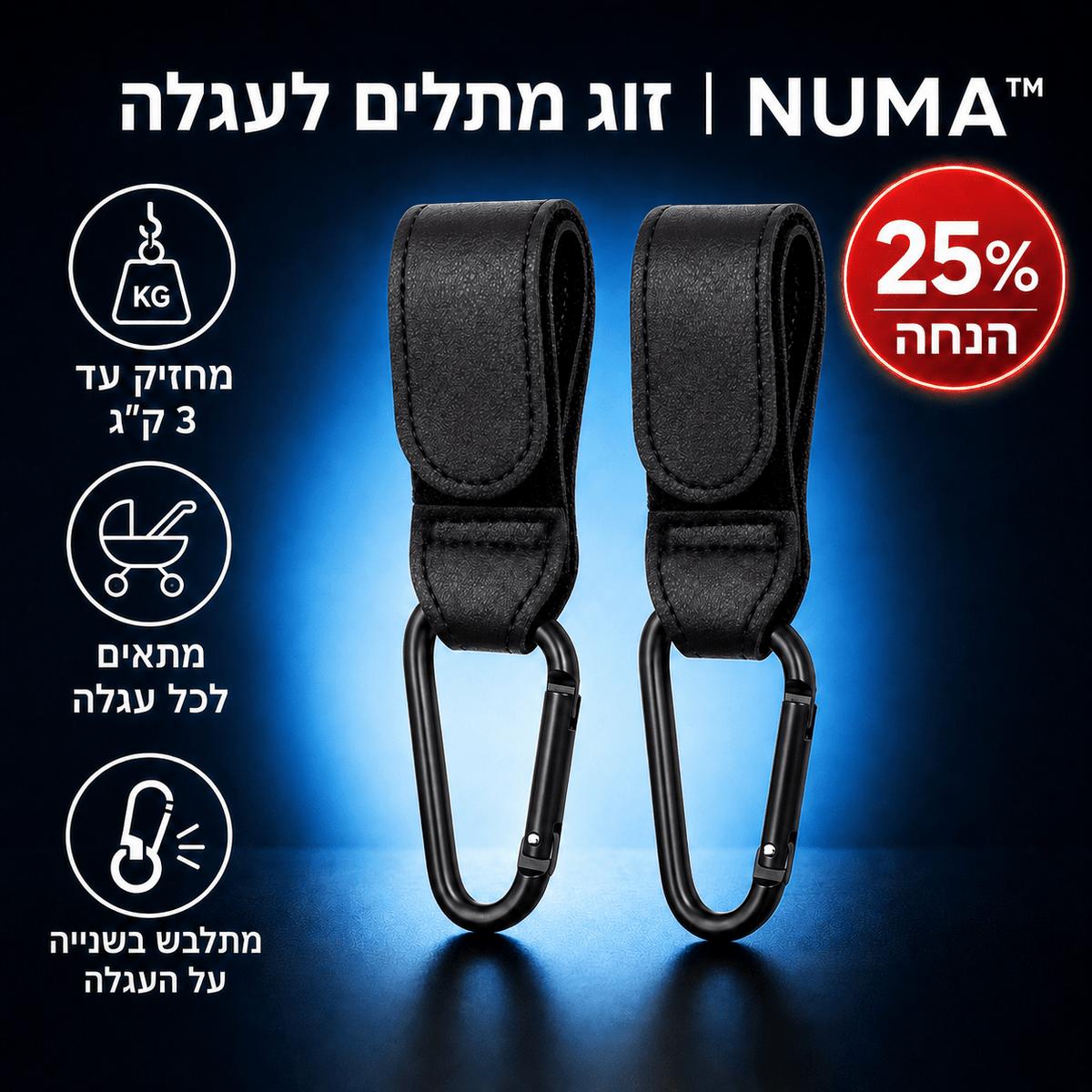 רצועות לתלייה על עגלה